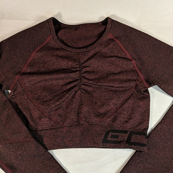 Echt 2 Set Bra Arise Scrunch Long Sleeve Crop Athletic Shirt Women's Small S - Picture 4 of 13